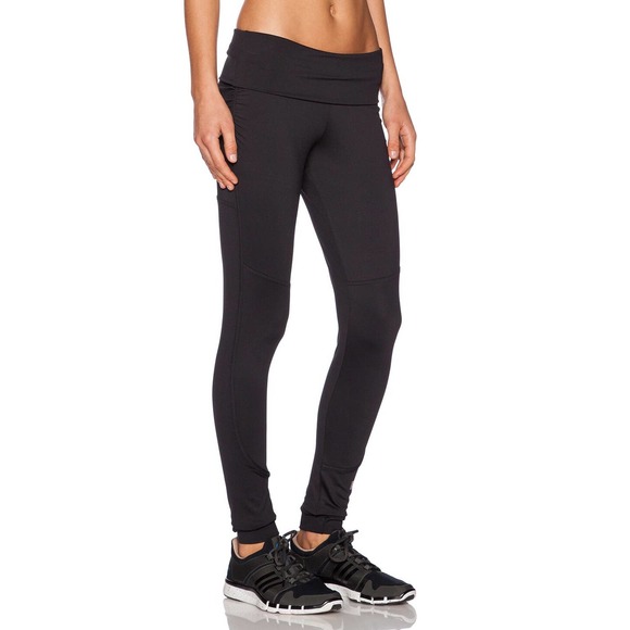 Adidas by Stella McCartney The Performance Fold-Over Full Length Leggings Black - Picture 12 of 13